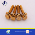 China Supplier Online DIN6921 Grade8.8 Yellow Zinc Flange Bolt